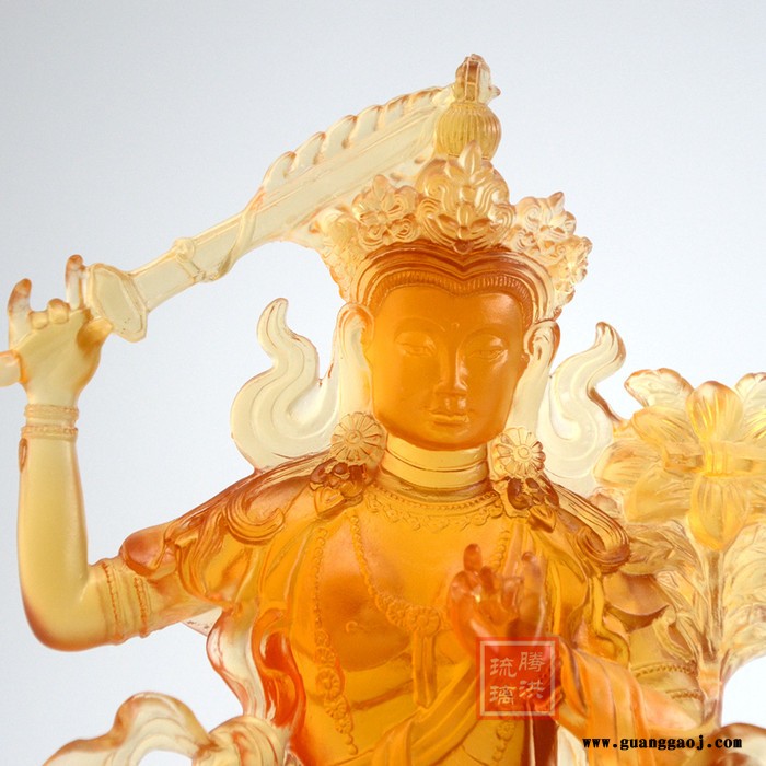 西藏寺庙佛像定制文殊菩萨大小号佛教莲花灯佛教贡碗摆件礼品定制图7