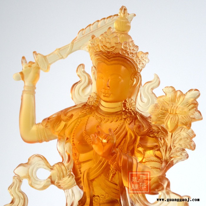 西藏寺庙佛像定制文殊菩萨大小号佛教莲花灯佛教贡碗摆件礼品定制图8