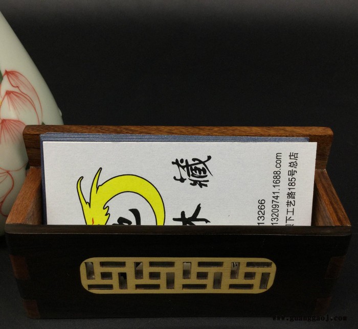 非洲花梨便携名片夹 名片座 便签盒3件套木制品 创意商务礼品图3