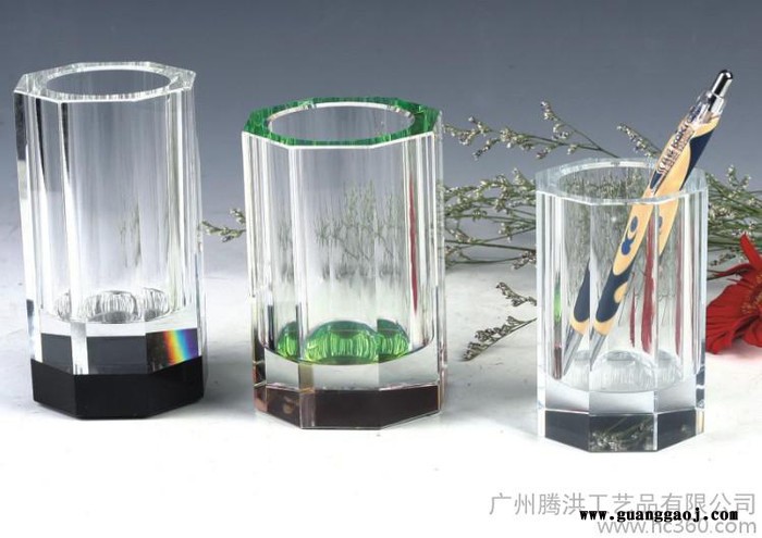 水晶笔筒厂家定制 国庆中秋双节礼品 赠送客户摆件礼品 同学聚会纪念品 水晶摆饰图2