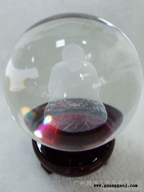 广州水晶球家居摆件礼品 商业交流会纪念品 项目合作洽谈会纪念品，公司摆件礼品定制 水晶球摆饰图2
