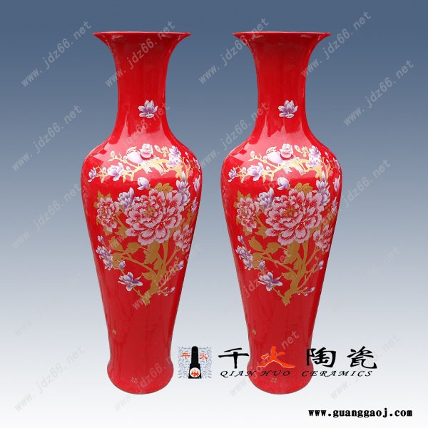 定做落地大瓷瓶厂家 开业大礼品花瓶定制加字图3