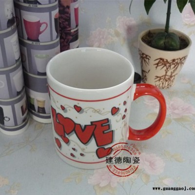 创意礼品11OZ直筒陶瓷杯  欧美出口娱乐咖啡杯 定制logo实用礼品