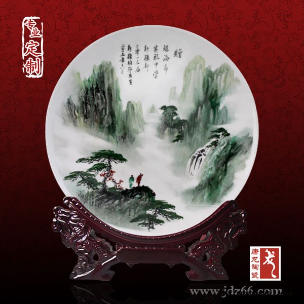 公司开业纪念礼品陶瓷盘定制 开业纪念瓷盘图5