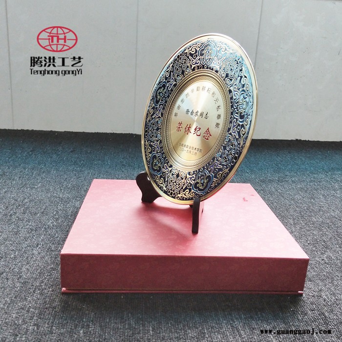 退休纪念品定制离休纯锡纪念盘 长城图案退休留念单位职工退休纪念品干部离休纪念品图8