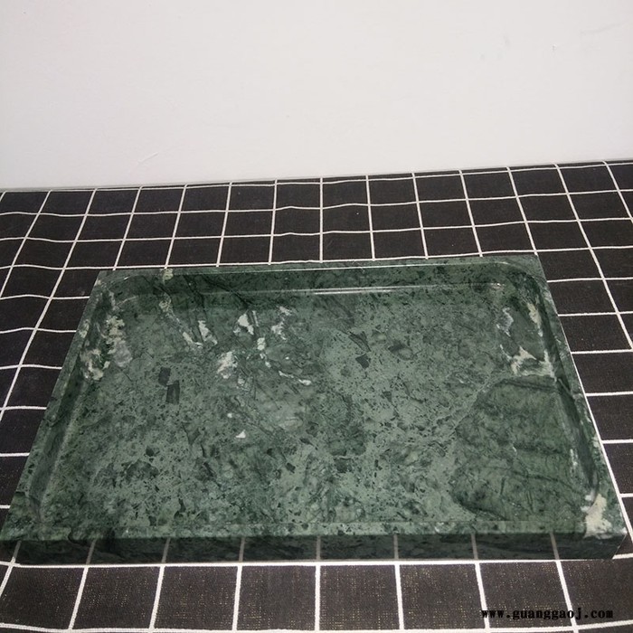 印度绿大理石首饰水果托盘 家居酒店餐厅客厅桌面装饰水果托盘首饰托盘 定制礼品礼盒logo图7