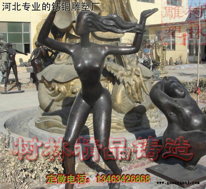 创意礼品女孩雕塑女模特铸铜工艺品饰品欧式铸铜人物图3