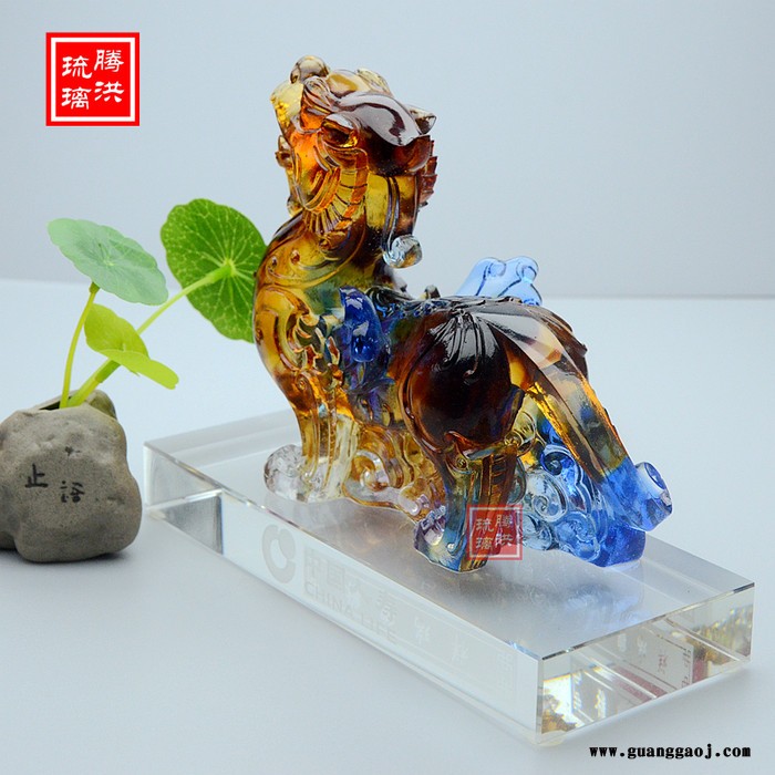 琉璃艺术**汽车摆件新款琉璃摆件礼品定制琉璃貔貅琉璃弥勒佛批发图6
