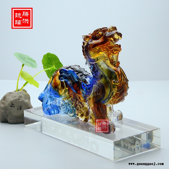 琉璃艺术**汽车摆件新款琉璃摆件礼品定制琉璃貔貅琉璃弥勒佛批发图7