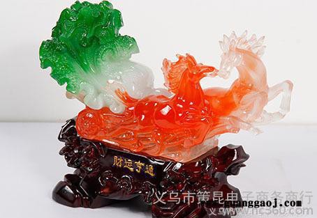 树脂仿玉财运亨通马招财工艺礼品家居摆件 家居饰品 创意开业礼品图1