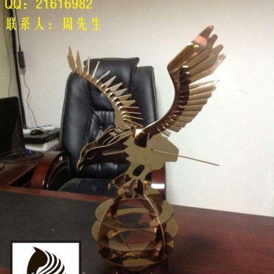 金属工艺品,创意礼品,金属工艺品 大展宏图 鹰 老鹰 不锈钢鹰 创?