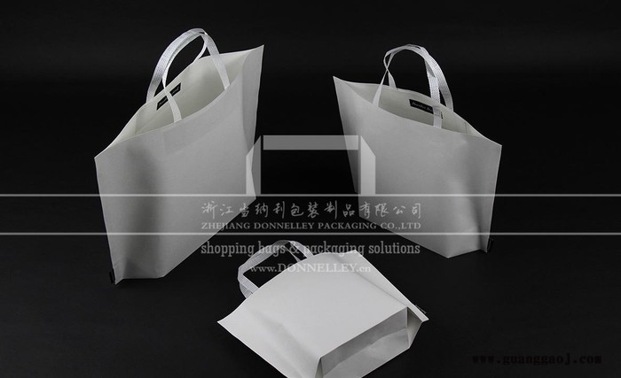 浙江当纳利DONNELLEY 定做白牛皮纸服装手提袋，多种款式可选的服饰购物纸袋，250g牛皮纸袋贴纸绳 创意纸袋图2