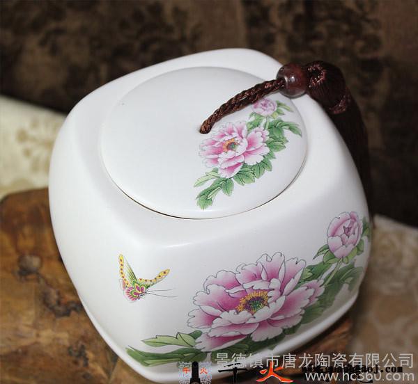 陶瓷密封罐 陶瓷人参罐 礼品罐定做图5