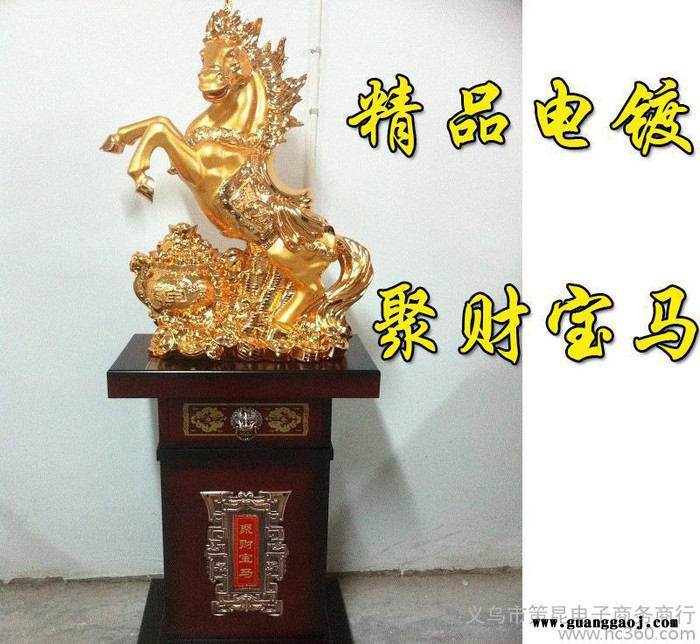 树脂电镀立马成功功工艺品 高座落地摆件 实用创意商务开业礼品图2