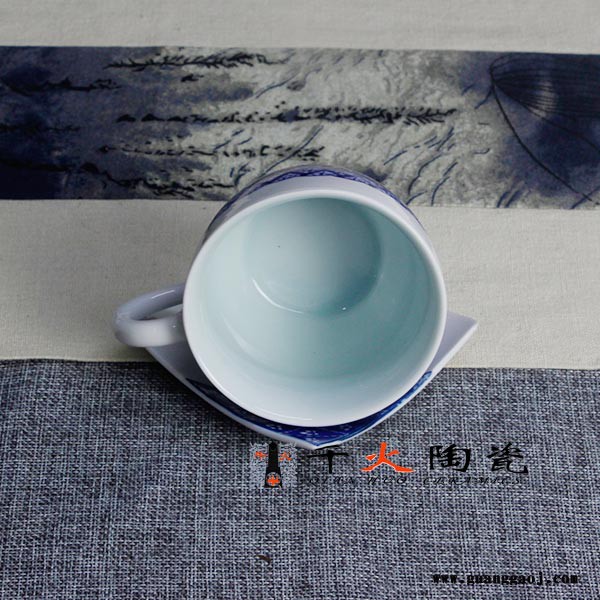 定制陶瓷咖啡杯带碟 景德镇陶瓷咖啡具印LOGO图1