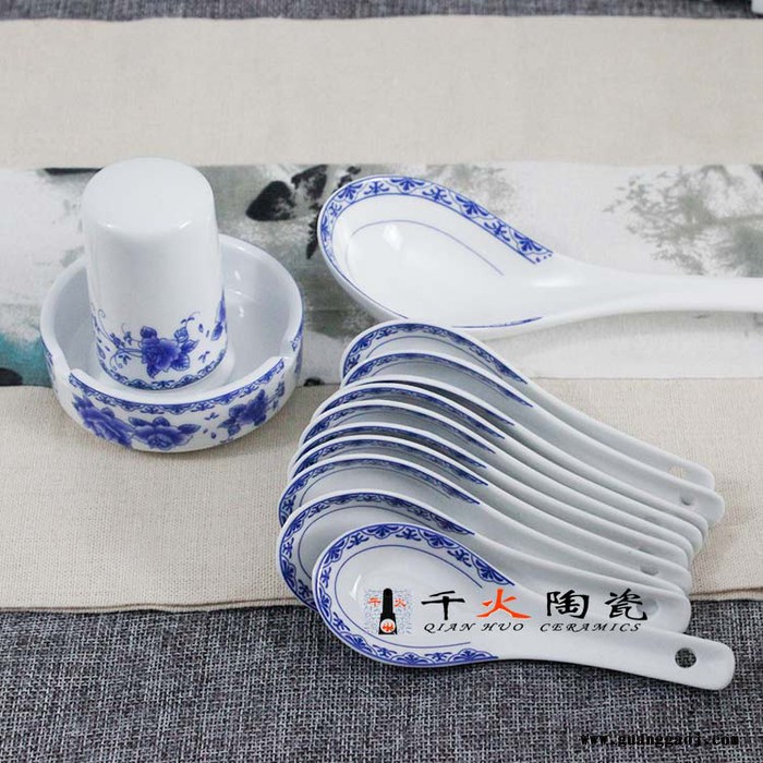 开业赠品会销礼品定制 景德镇陶瓷碗盘碟套装 青花瓷碗套装图3