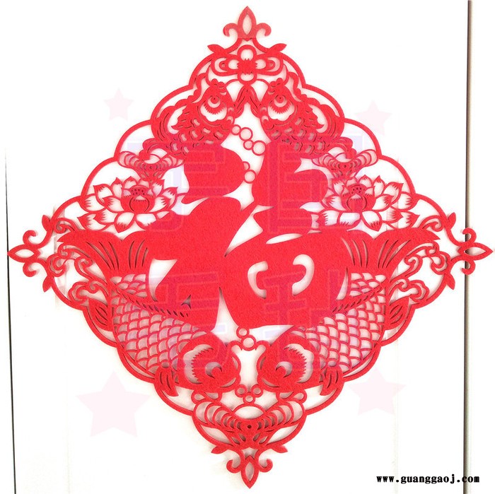 毛毡立体福字 环保毛毡布春节装饰 广告促销礼品 可定制图3