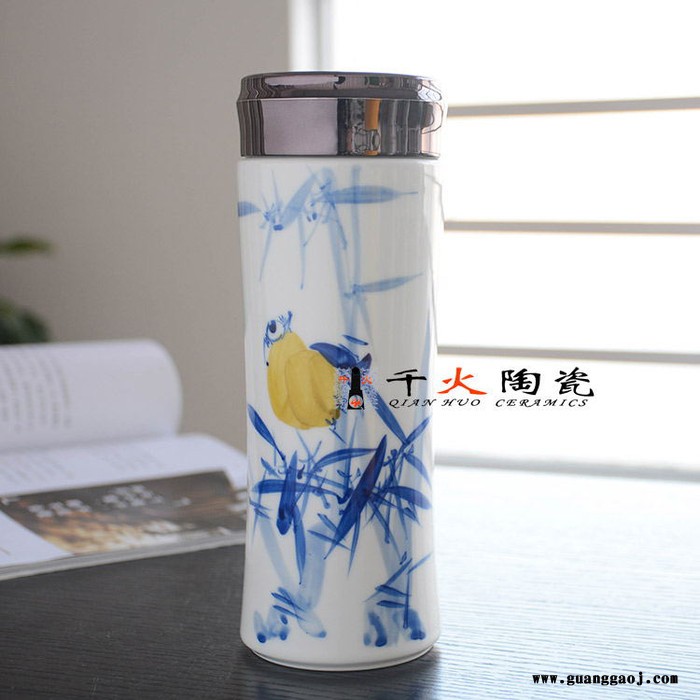 定做礼品保温杯 景德镇陶瓷保温杯厂 定制加字图7