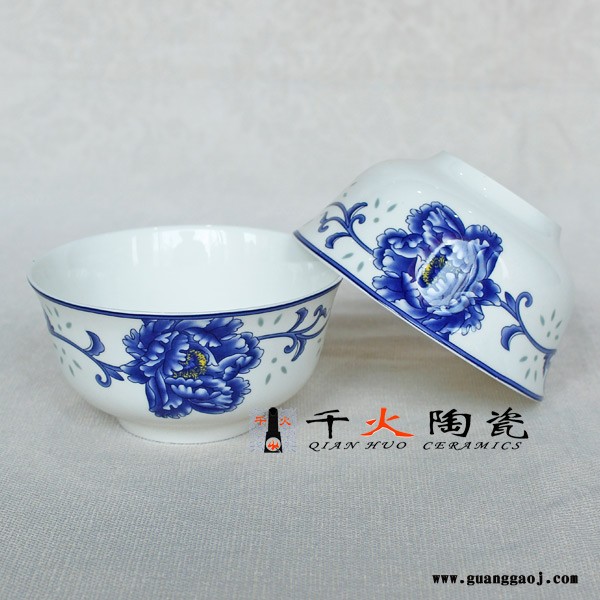 千火陶瓷 莲子牡丹套碗图4