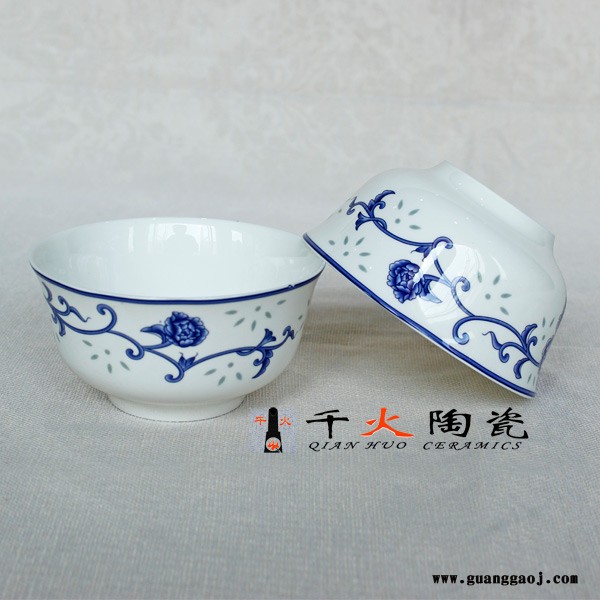 千火陶瓷 莲子牡丹套碗图3