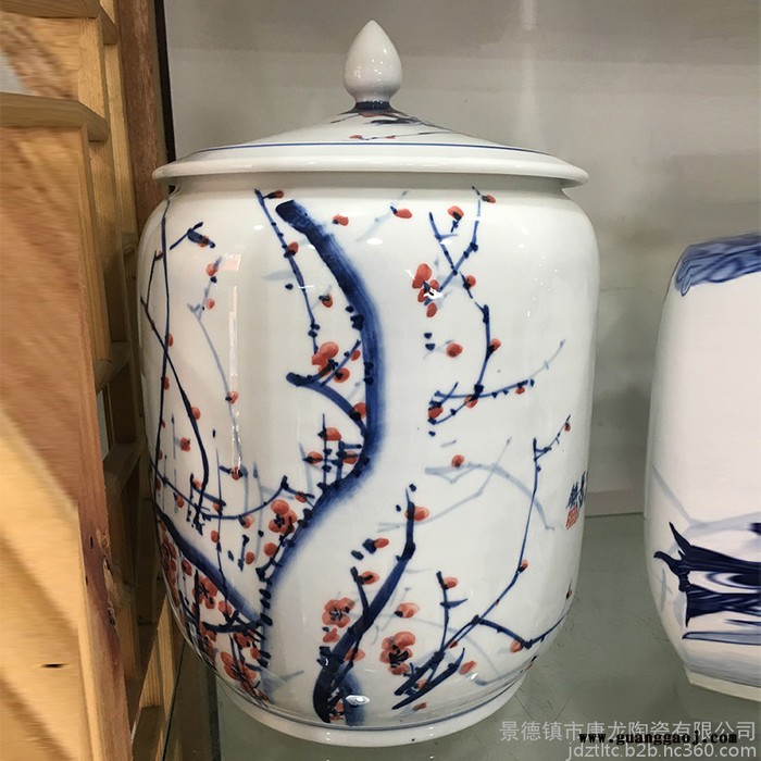 唐龙陶瓷  陶瓷青花盖罐 陶瓷礼品罐定制 供应陶瓷密封罐图4