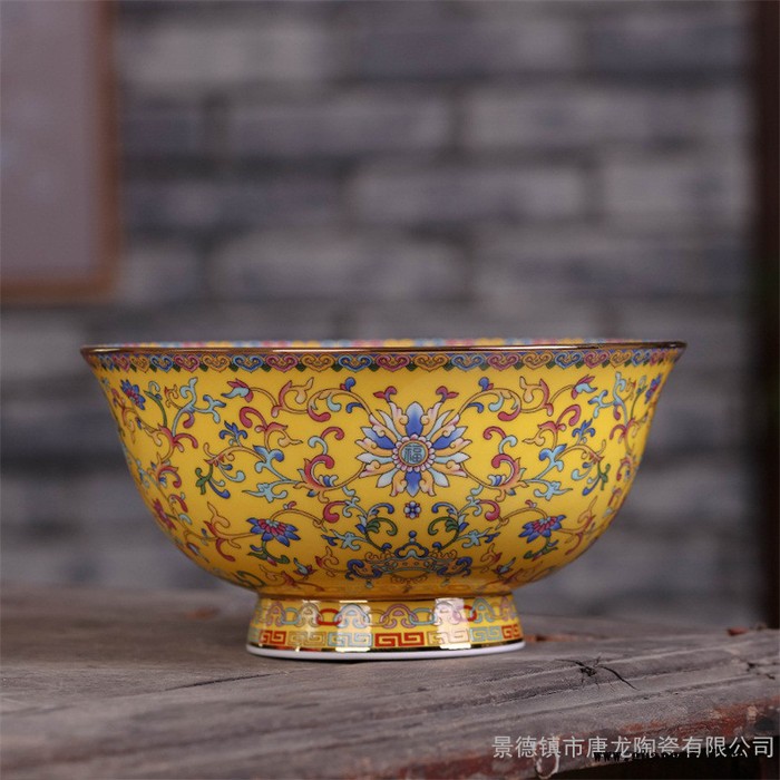 寿桃陶瓷碗专业定制寿碗5寸6寸7寸8寸护边碗大汤碗生日回礼图5