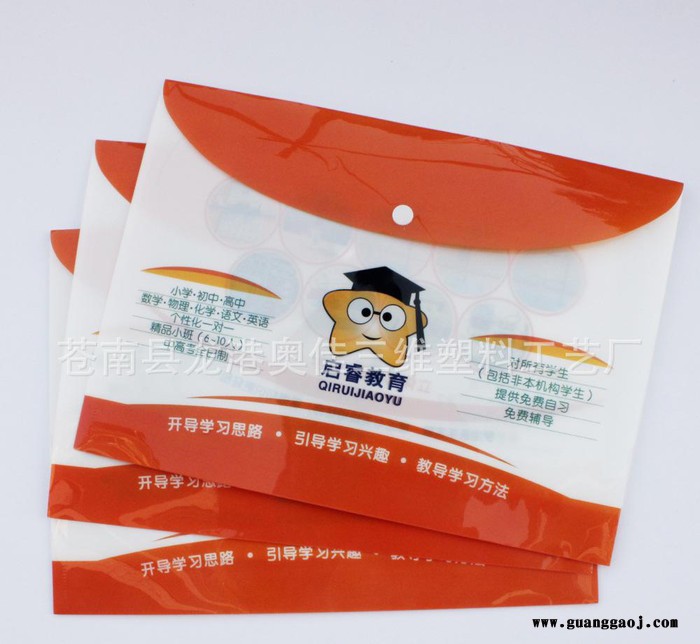 定制 209文件袋塑料按扣袋 广告礼品袋保单封套