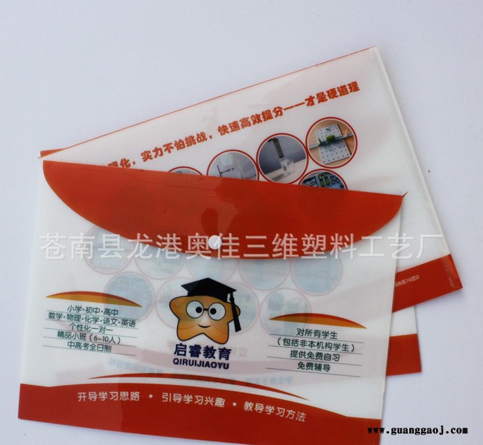 定制 209文件袋塑料按扣袋 广告礼品袋保单封套图2