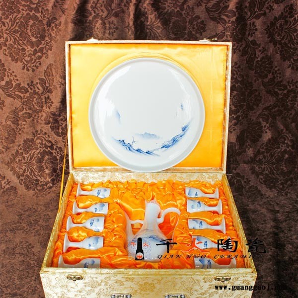 定制中秋节礼品酒具 批发自动陶瓷酒具厂家图1