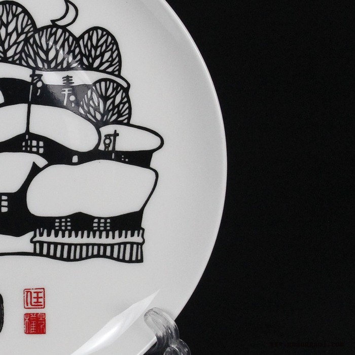 景德镇陶瓷纪念盘 开业庆典礼品赏盘 景点留念纪念品图1