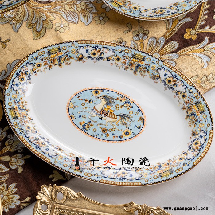 千火陶瓷 抗疫纪念品餐具定制 景德镇陶瓷餐具厂图4