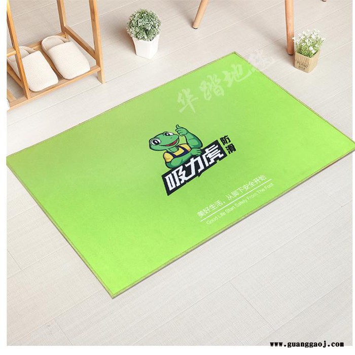 地毯定制LOGO价格 泰伦斯瓷砖地垫定制尺寸图片蓝色 建材礼品踏脚门口地垫价格 华踏地毯厂批发定制供应北京图2
