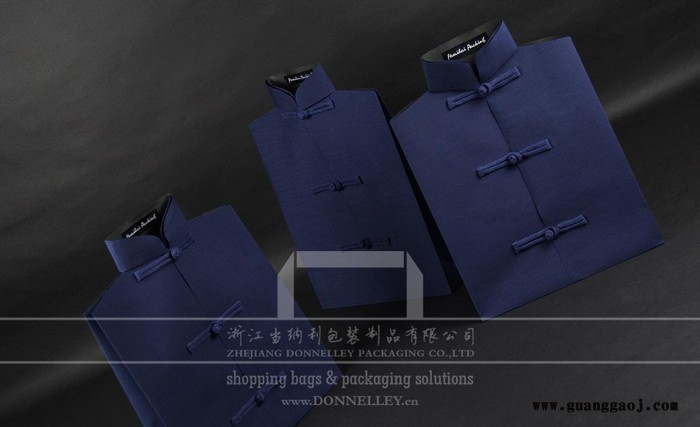 浙江当纳利 定制唐装礼品袋， 款旗袍斜襟包装袋设计，亚麻装帧布料购物袋定做，杭州个性服装手提袋定制设计 创意唐装购物袋图3