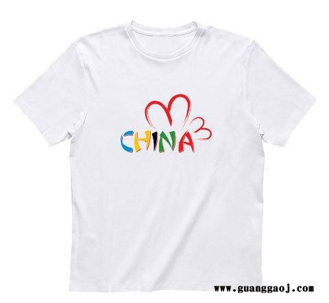 纯棉空白v型领短袖文化衫广告衫T恤衫 男式短袖印花班服图3
