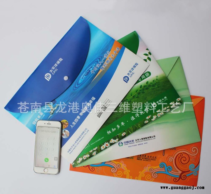 直销泰康人寿保单袋PP按扣袋文件袋资料袋保险礼品 可定制图2