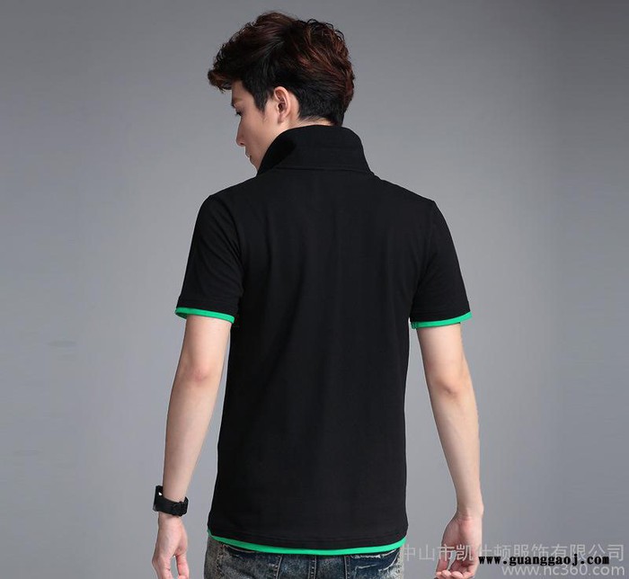 定做短袖polo衫 定制男女款工作服班服广告衫翻领T恤印绣log图2