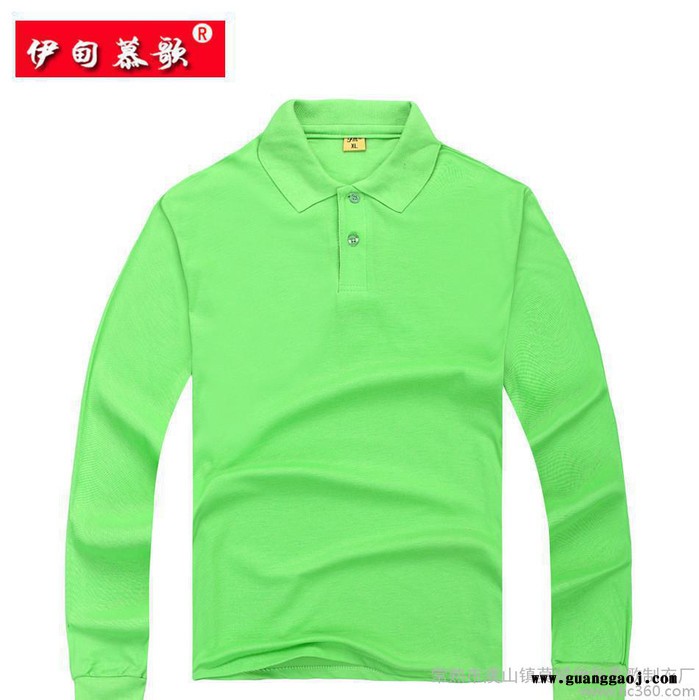 男式长袖POLO衫定制 长袖翻领广告衫定做春秋工衣厂服定制图2