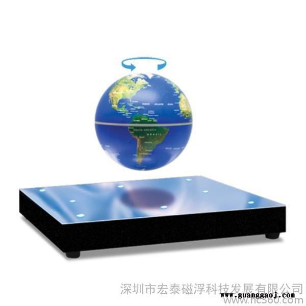 供应磁悬浮地球仪商务礼品＿蓝色｜平面底座图2