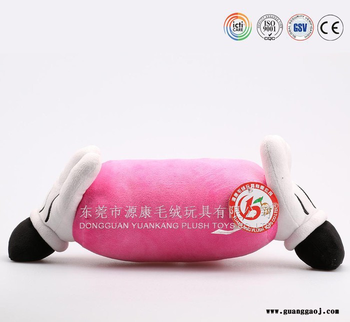 创意礼品汽车用品毛绒枕 卡通毛绒汽车颈枕 米妮汽车枕定制