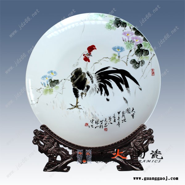 景德镇陶瓷器手绘瓷盘名家挂盘看盘装饰画盘客厅摆件定做图5