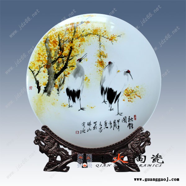 景德镇陶瓷器手绘瓷盘名家挂盘看盘装饰画盘客厅摆件定做图2