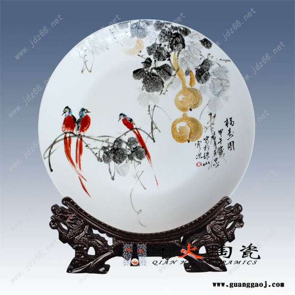 景德镇陶瓷器手绘瓷盘名家挂盘看盘装饰画盘客厅摆件定做图4