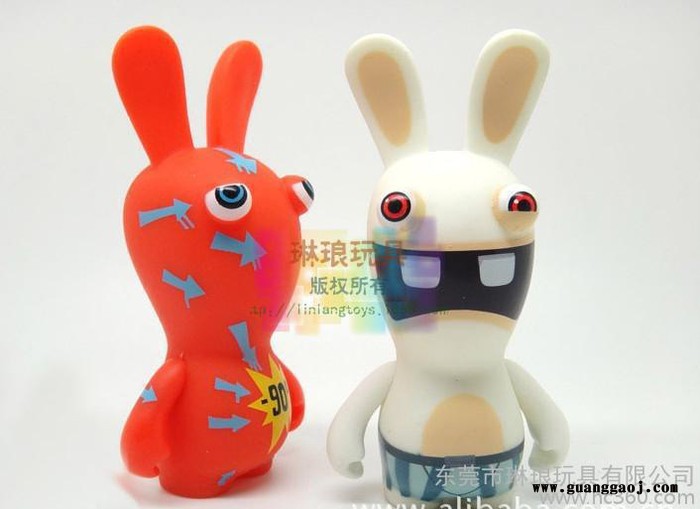 搪胶玩具 创意礼品 饰品 雷曼疯兔子 搪胶公仔 来图来样加工图2