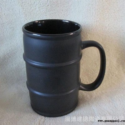 广告促销创意礼品杯定制色釉logo陶瓷杯外贸内亮光外亚光竹节杯
