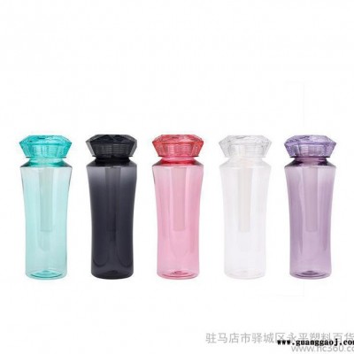 冷冻钻石PP防漏茶隔太空杯（含冷冻棒） 创意 礼品  塑料水杯