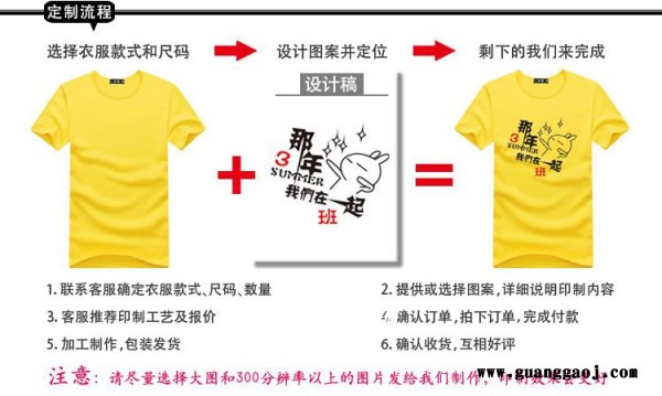 定制T恤纯棉团体定做衣服广告文化衫工作服印制字logo短袖图3