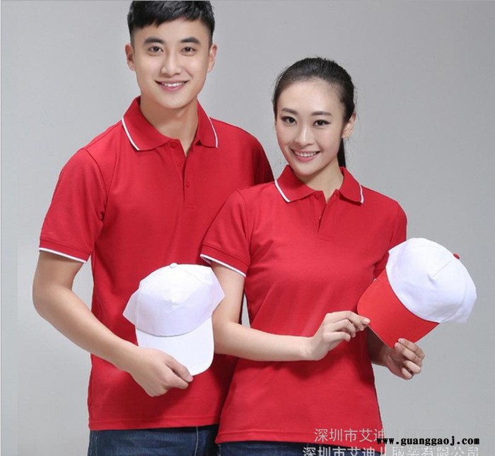 定制男女短袖翻领T恤diy班服广告衫印字文化衫工作服定做Po图3