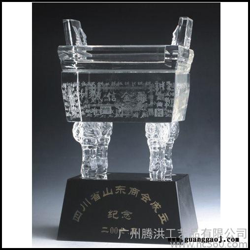 商会成立纪念品水晶诚信金鼎水晶办公摆件根基永固 事业鼎盛礼品厂家图5