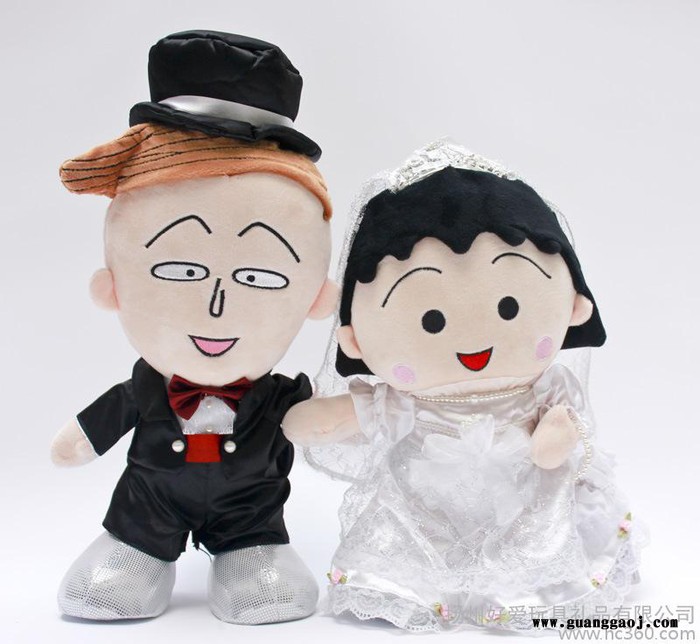 樱桃小丸子压床娃娃 西装 婚庆娃娃 结婚礼物 一件代发 创意礼品图3