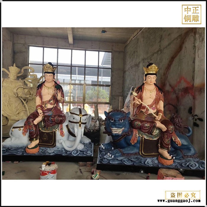 中正铜雕 定制纯铜文殊普萨佛像摆件纯铜文殊菩萨摆件佛像家居工艺礼品图4